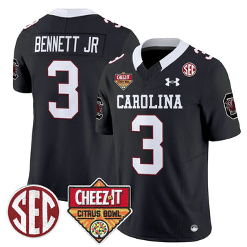 Personalized SCG 1980 Throwback Cheez-It Citrus Bowl Patch Vapor Limited Jersey - Black / Mazeo Bennett Jr. Stitched
