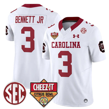 Personalized SCG 1980 Throwback Cheez-It Citrus Bowl Patch Vapor Limited Jersey - White / Mazeo Bennett Jr. Stitched