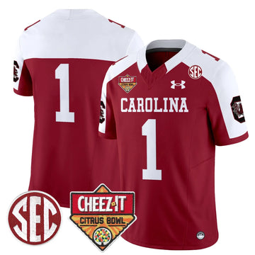 Personalized SCG 1980 Throwback Cheez-It Citrus Bowl Patch Vapor Limited Jersey - Garnet Alternate / #1 Team Stitched