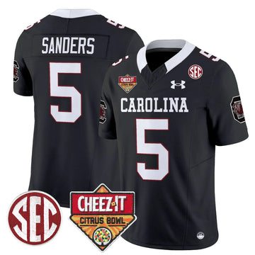 Personalized SCG 1980 Throwback Cheez-It Citrus Bowl Patch Vapor Limited Jersey - Black / Raheim Sanders Stitched