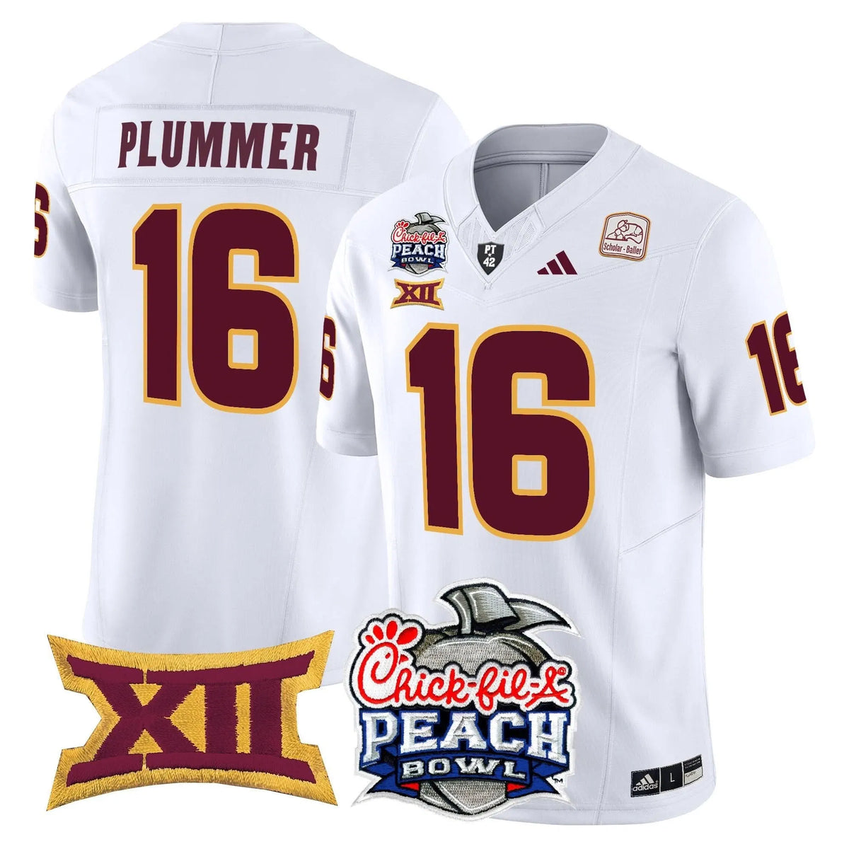 Personalized ASSD 2026 Peach Bowl Vapor Limited Jersey - White / Jake Plummer Stitched