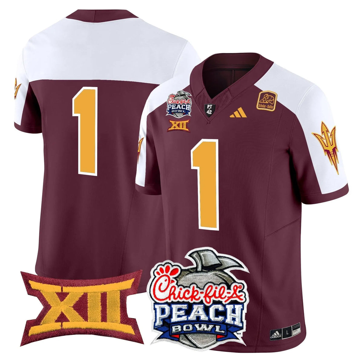 Personalized ASSD 2026 Peach Bowl Vapor Limited Jersey - Maroon Alternate / #1 Team Stitched