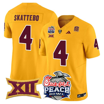 Personalized ASSD 2026 Peach Bowl Vapor Limited Jersey - Gold / Cam Skattebo Stitched