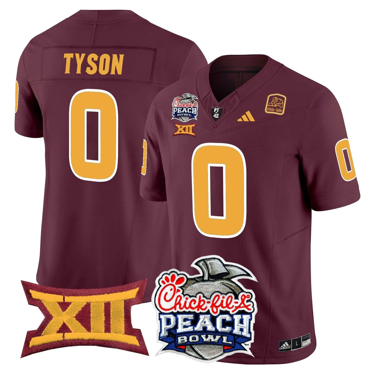 Personalized ASSD 2026 Peach Bowl Vapor Limited Jersey - Maroon / Jordyn Tyson Stitched