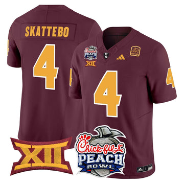 Personalized ASSD 2026 Peach Bowl Vapor Limited Jersey - Maroon / Cam Skattebo Stitched