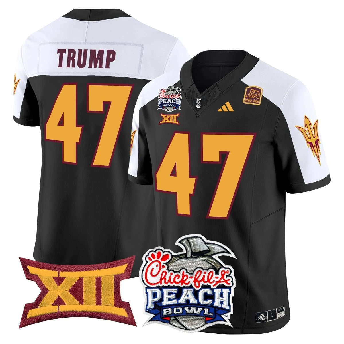 Personalized ASSD 2026 Peach Bowl Vapor Limited Jersey - Black Alternate / Trump Stitched