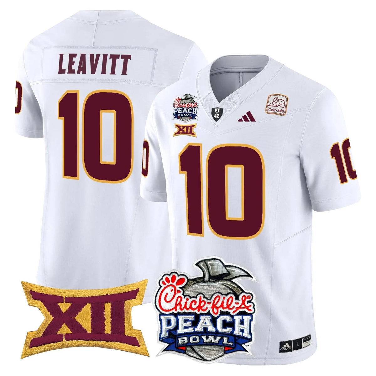 Personalized ASSD 2026 Peach Bowl Vapor Limited Jersey - White / Sam Leavitt Stitched
