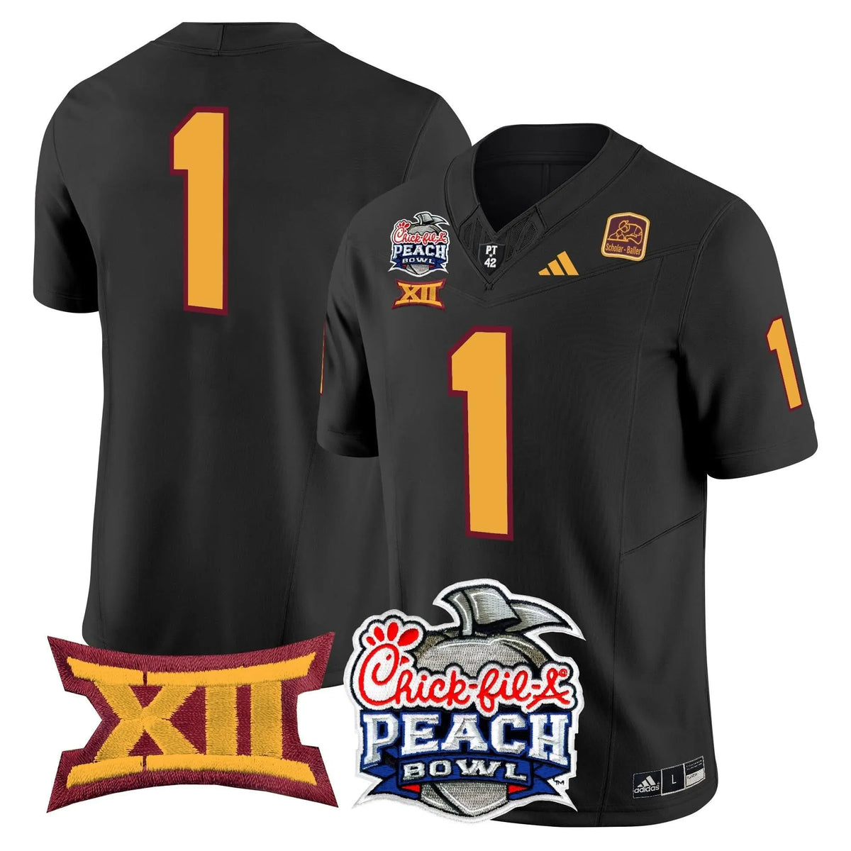 Personalized ASSD 2026 Peach Bowl Vapor Limited Jersey - Black / #1 Team Stitched