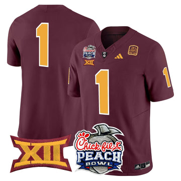 Personalized ASSD 2026 Peach Bowl Vapor Limited Jersey - Maroon / #1 Team Stitched