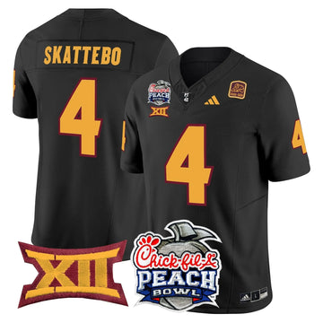 Personalized ASSD 2026 Peach Bowl Vapor Limited Jersey - Black / Cam Skattebo Stitched