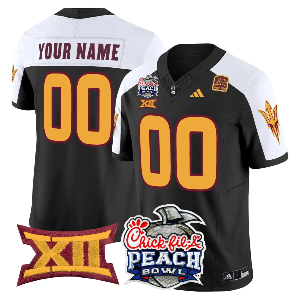Personalized ASSD 2026 Peach Bowl Vapor Limited Custom Jersey - Black Alternate Stitched