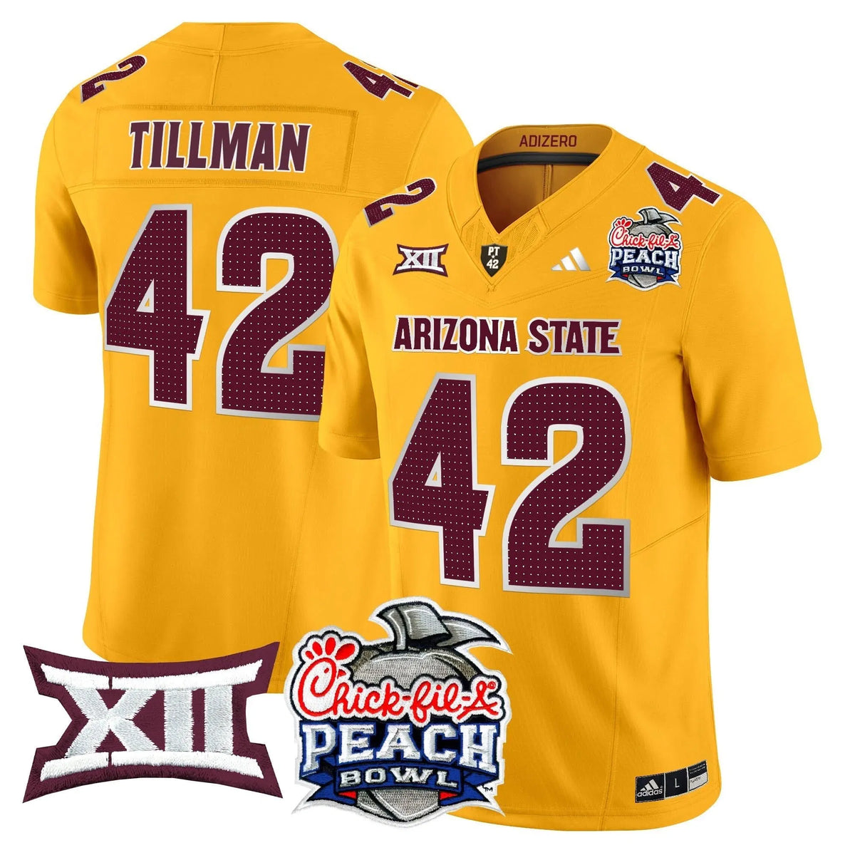 Personalized ASSD 2026 Peach Bowl Vapor Limited Jersey - Gold / Pat Tillman Stitched