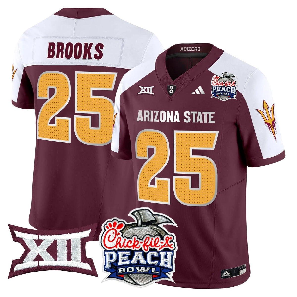 Personalized ASSD 2026 Peach Bowl Vapor Limited Jersey - Maroon Alternate / DeCarlos Brooks Stitched