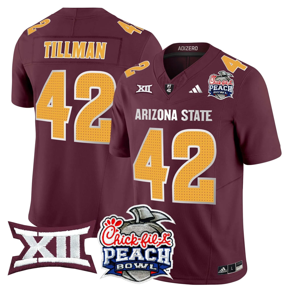 Personalized ASSD 2026 Peach Bowl Vapor Limited Jersey - Maroon / Pat Tillman Stitched