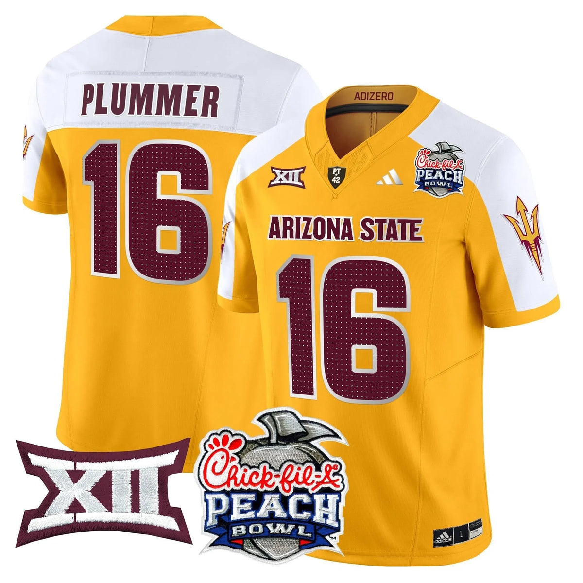 Personalized ASSD 2026 Peach Bowl Vapor Limited Jersey - Gold Alternate / Jake Plummer Stitched