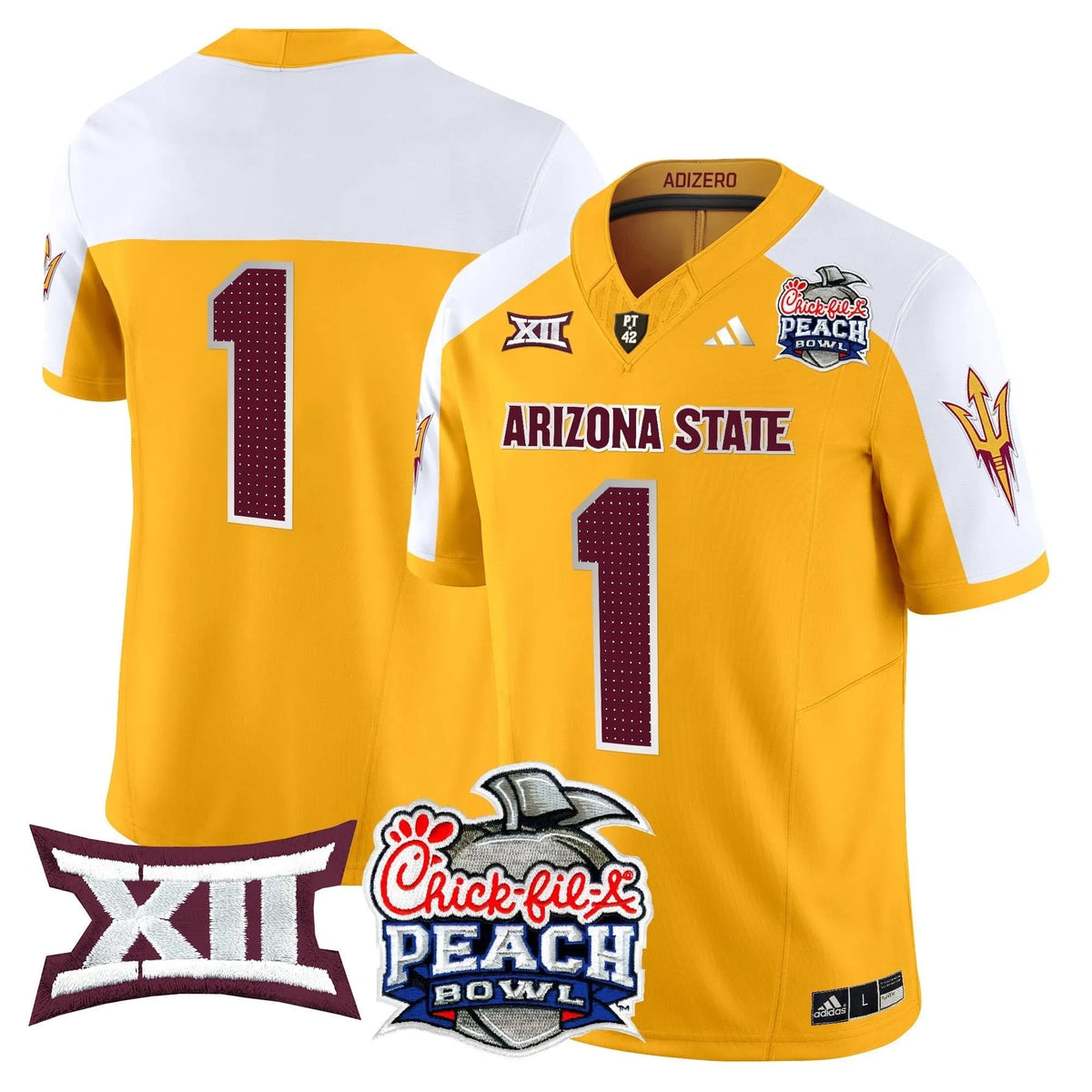 Personalized ASSD 2026 Peach Bowl Vapor Limited Jersey - Gold Alternate / #1 Team Stitched