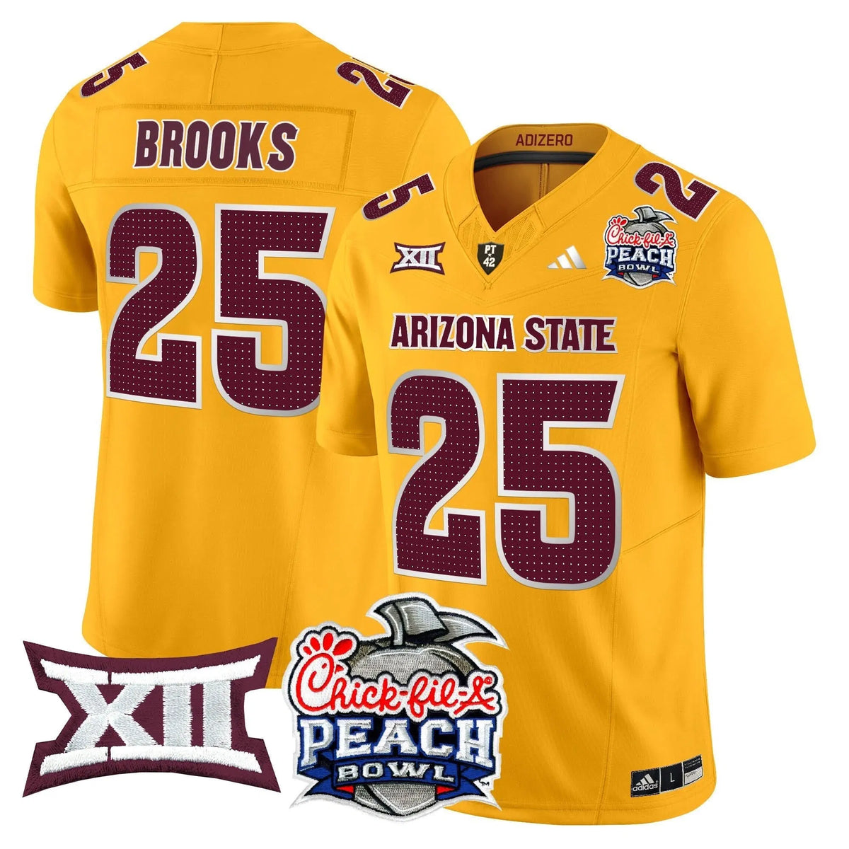 Personalized ASSD 2026 Peach Bowl Vapor Limited Jersey - Gold / DeCarlos Brooks Stitched