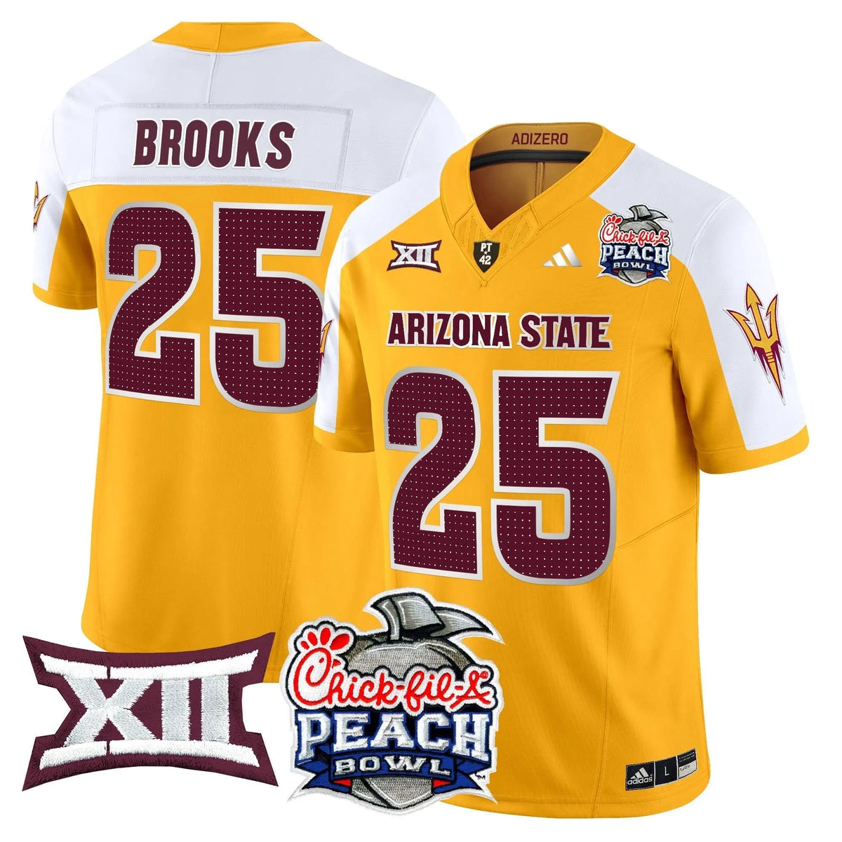 Personalized ASSD 2026 Peach Bowl Vapor Limited Jersey - Gold Alternate / DeCarlos Brooks Stitched