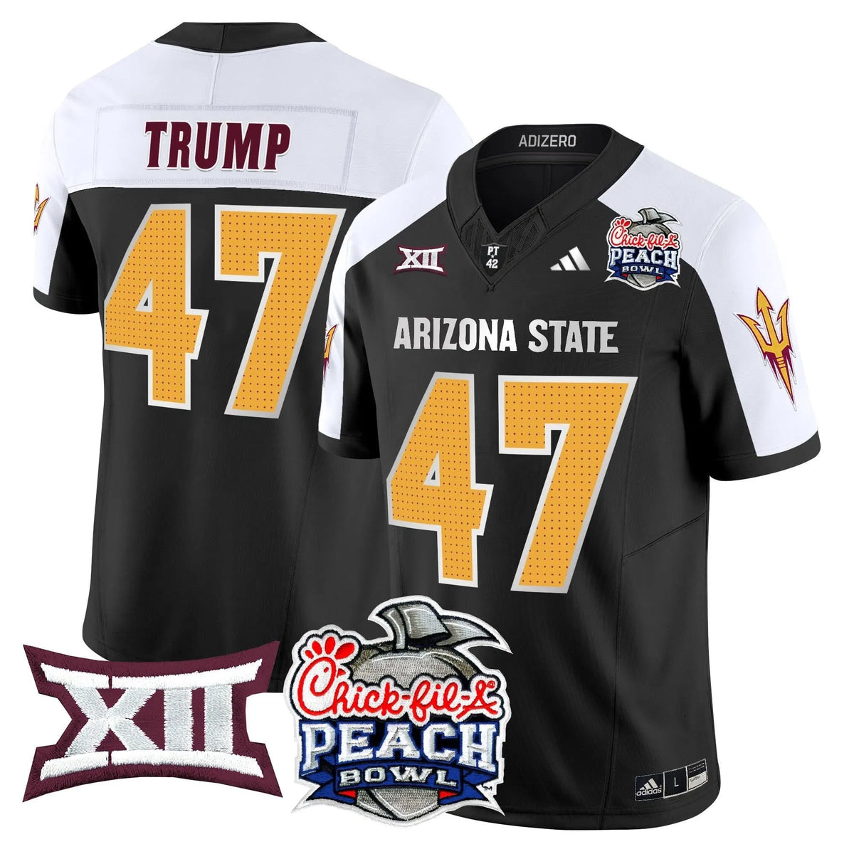 Personalized ASSD 2026 Peach Bowl Vapor Limited Jersey - Black Alternate / Trump Stitched