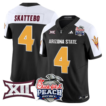 Personalized ASSD 2026 Peach Bowl Vapor Limited Jersey - Black Alternate / Cam Skattebo Stitched