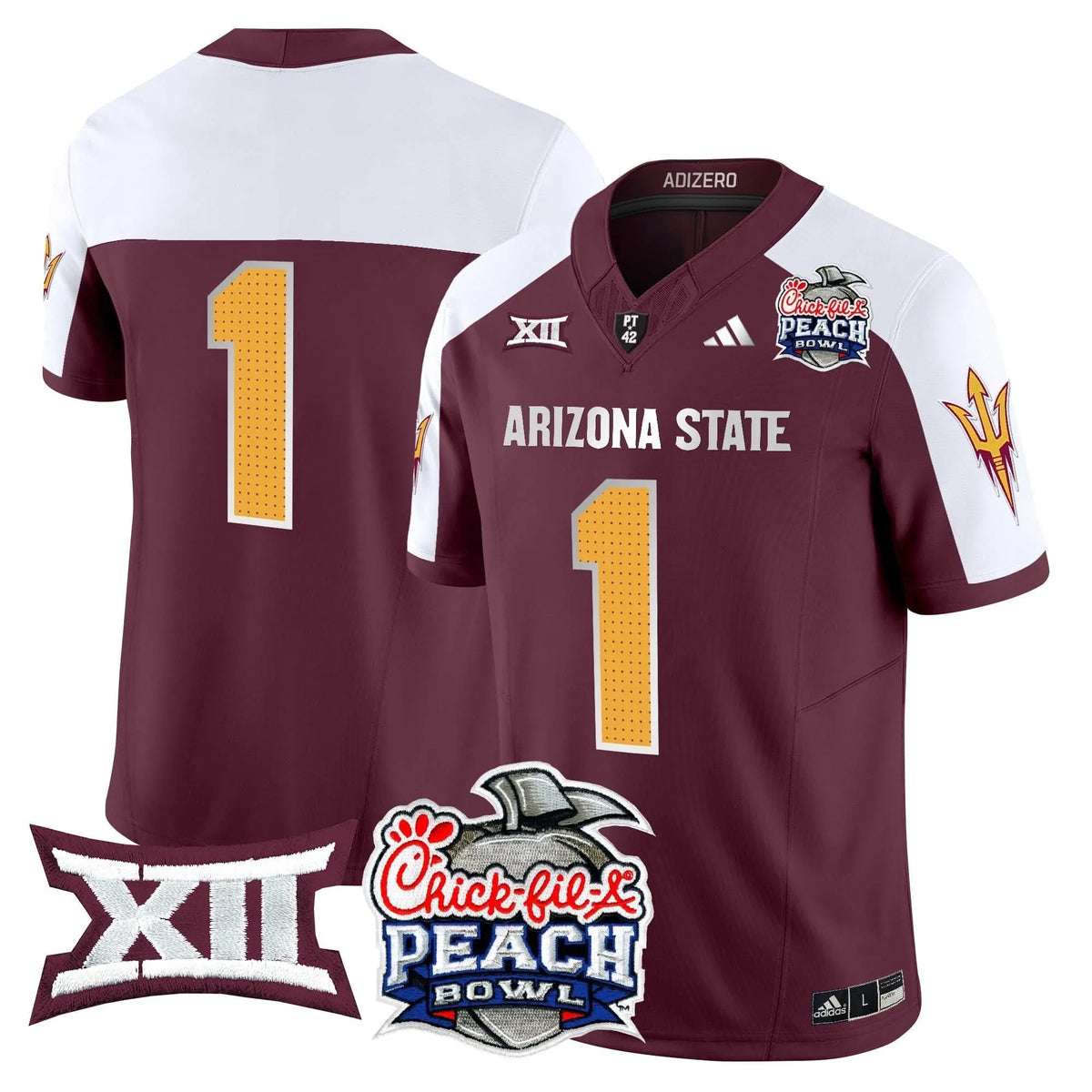 Personalized ASSD 2026 Peach Bowl Vapor Limited Jersey - Maroon Alternate / #1 Team Stitched