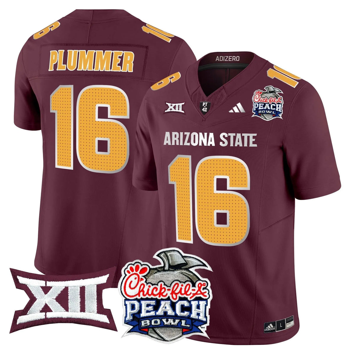 Personalized ASSD 2026 Peach Bowl Vapor Limited Jersey - Maroon / Jake Plummer Stitched