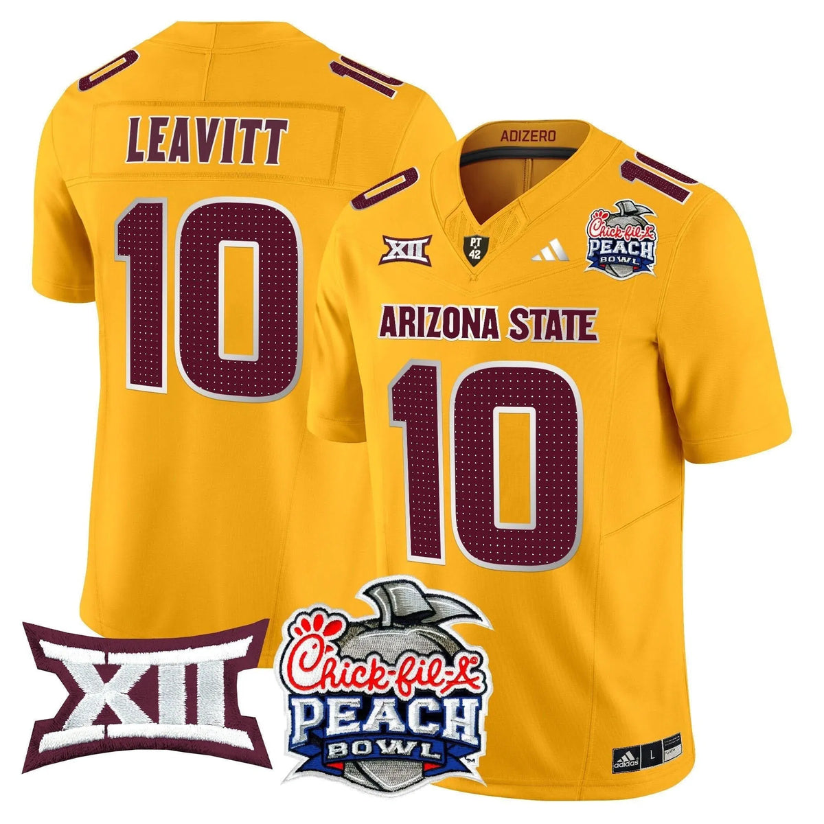 Personalized ASSD 2026 Peach Bowl Vapor Limited Jersey - Gold / Sam Leavitt Stitched