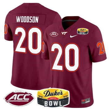 Personalized VTH 2026 Duke's Mayo Bowl Patch Vapor Limited Jersey - Maroon / Caleb Woodson Stitched