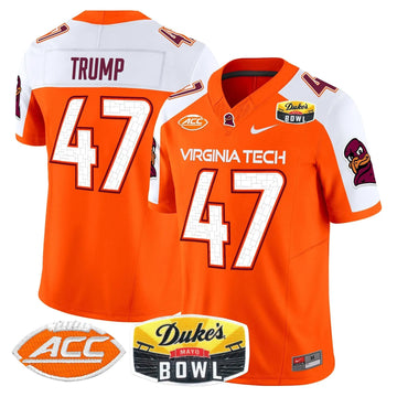 Personalized VTH 2026 Duke's Mayo Bowl Patch Vapor Limited Jersey - Orange Alternate / Trump Stitched