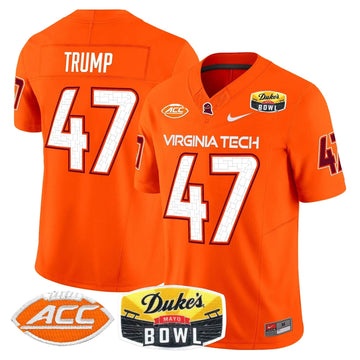 Personalized VTH 2026 Duke's Mayo Bowl Patch Vapor Limited Jersey - Orange / Trump Stitched