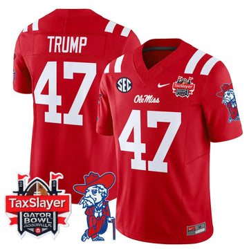 Personalized OMB 2026 Gator Bowl Patch Vapor Limited Jersey - Red / Trump Stitched