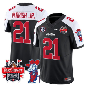 Personalized OMB 2026 Gator Bowl Patch Vapor Limited Jersey - Black Alternate / Henry Parrish Jr. Stitched