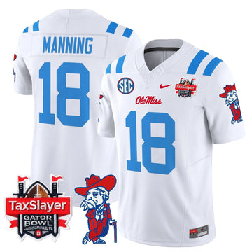 Personalized OMB 2026 Gator Bowl Patch Vapor Limited Jersey - 2026 White / Archie Manning Stitched