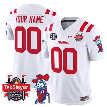 Personalized OMB 2026 Gator Bowl Patch Vapor Limited Custom Jersey - White Stitched