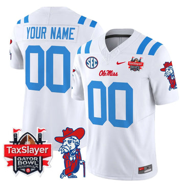 Personalized OMB 2026 Gator Bowl Patch Vapor Limited Custom Jersey - 2026 White Stitched