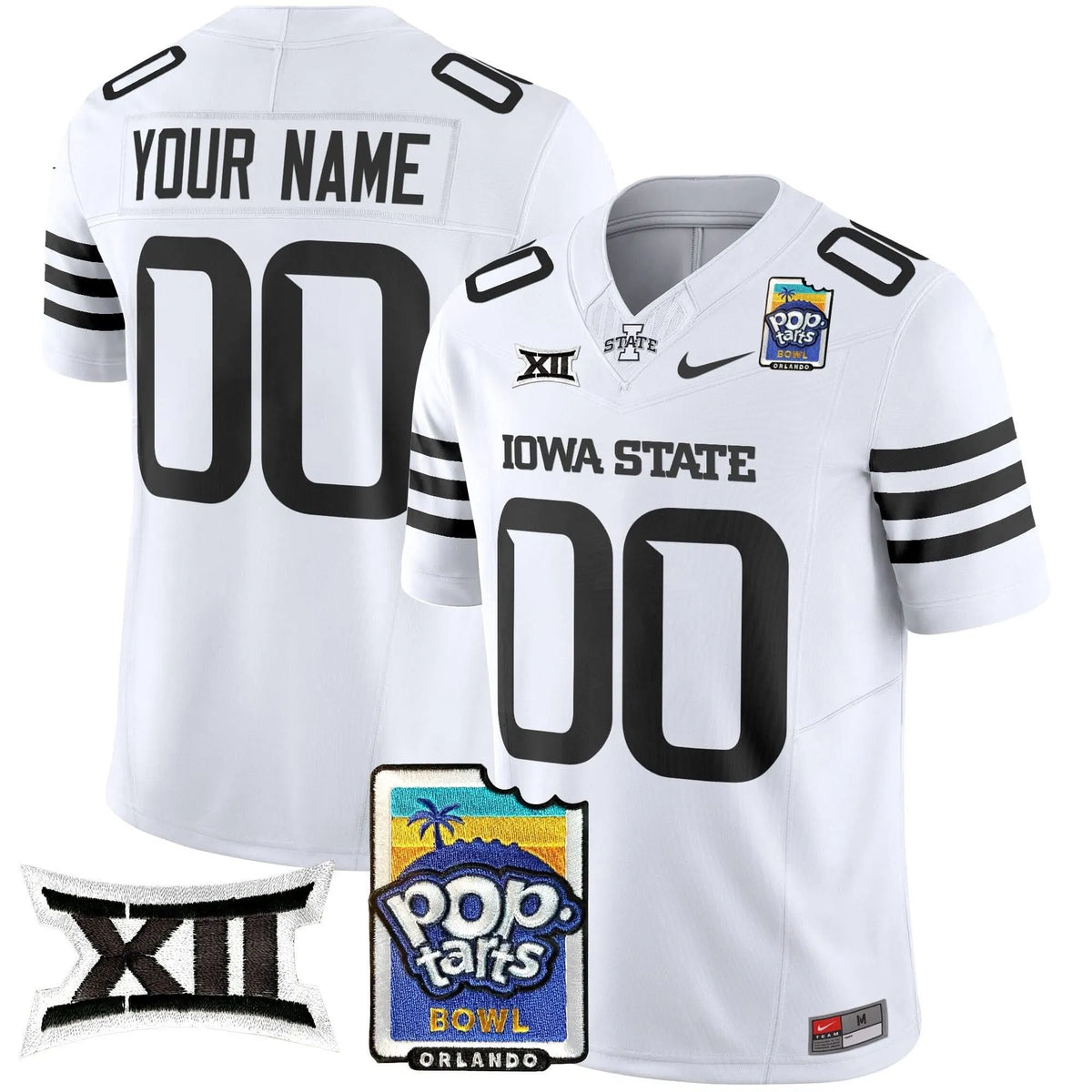 Personalized ISC 2026 PopTarts Bowl Patch Vapor Limited Custom Jersey - White Limited Stitched