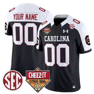 Personalized SCG 1980 Throwback Cheez-It Citrus Bowl Patch Vapor Limited Custom Jersey - Black Alternate Stitched