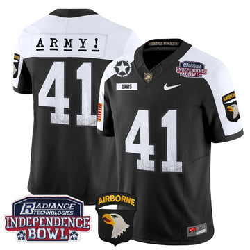 Personalized ABK Independence Bowl Patch 2026 Vapor Limited Jersey - Black Alternate / Glenn Davis Stitched