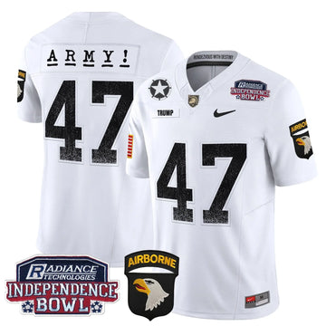 Personalized ABK Independence Bowl Patch 2026 Vapor Limited Jersey - White / Trump Stitched