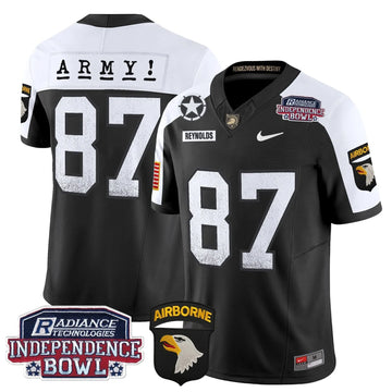 Personalized ABK Independence Bowl Patch 2026 Vapor Limited Jersey - Black Alternate / Casey Reynolds Stitched