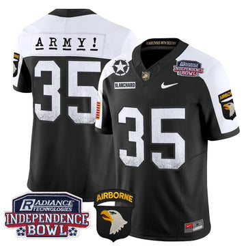 Personalized ABK Independence Bowl Patch 2026 Vapor Limited Jersey - Black Alternate / Doc Blanchard Stitched