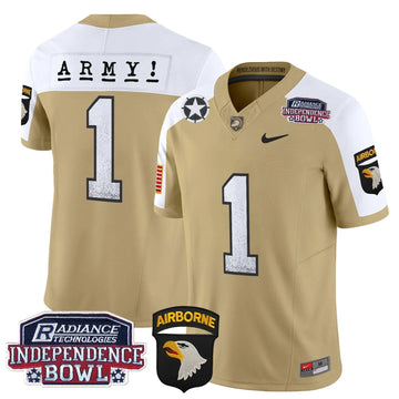 Personalized ABK Independence Bowl Patch 2026 Vapor Limited Jersey - Tan Alternate / #1 Team Stitched