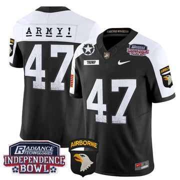 Personalized ABK Independence Bowl Patch 2026 Vapor Limited Jersey - Black Alternate / Trump Stitched