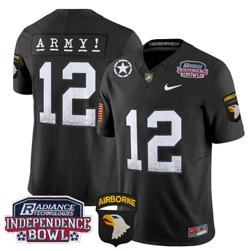 Personalized ABK Independence Bowl Patch 2026 Vapor Limited Jersey - Black / #12th Man Stitched