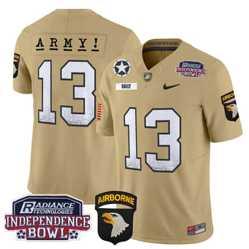 Personalized ABK Independence Bowl Patch 2026 Vapor Limited Jersey - Tan / Bryson Daily Stitched