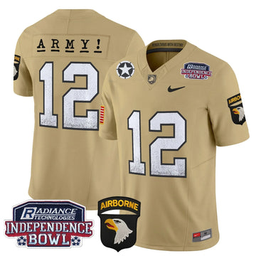 Personalized ABK Independence Bowl Patch 2026 Vapor Limited Jersey - Tan / #12th Man Stitched
