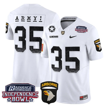 Personalized ABK Independence Bowl Patch 2026 Vapor Limited Jersey - White / Doc Blanchard Stitched