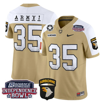 Personalized ABK Independence Bowl Patch 2026 Vapor Limited Jersey - Tan Alternate / Doc Blanchard Stitched