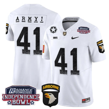 Personalized ABK Independence Bowl Patch 2026 Vapor Limited Jersey - White / Glenn Davis Stitched