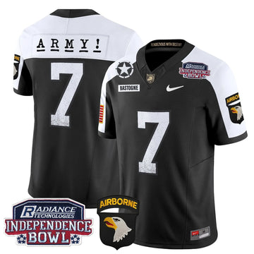 Personalized ABK Independence Bowl Patch 2026 Vapor Limited Jersey - Black Alternate / #7 Bastogne Stitched